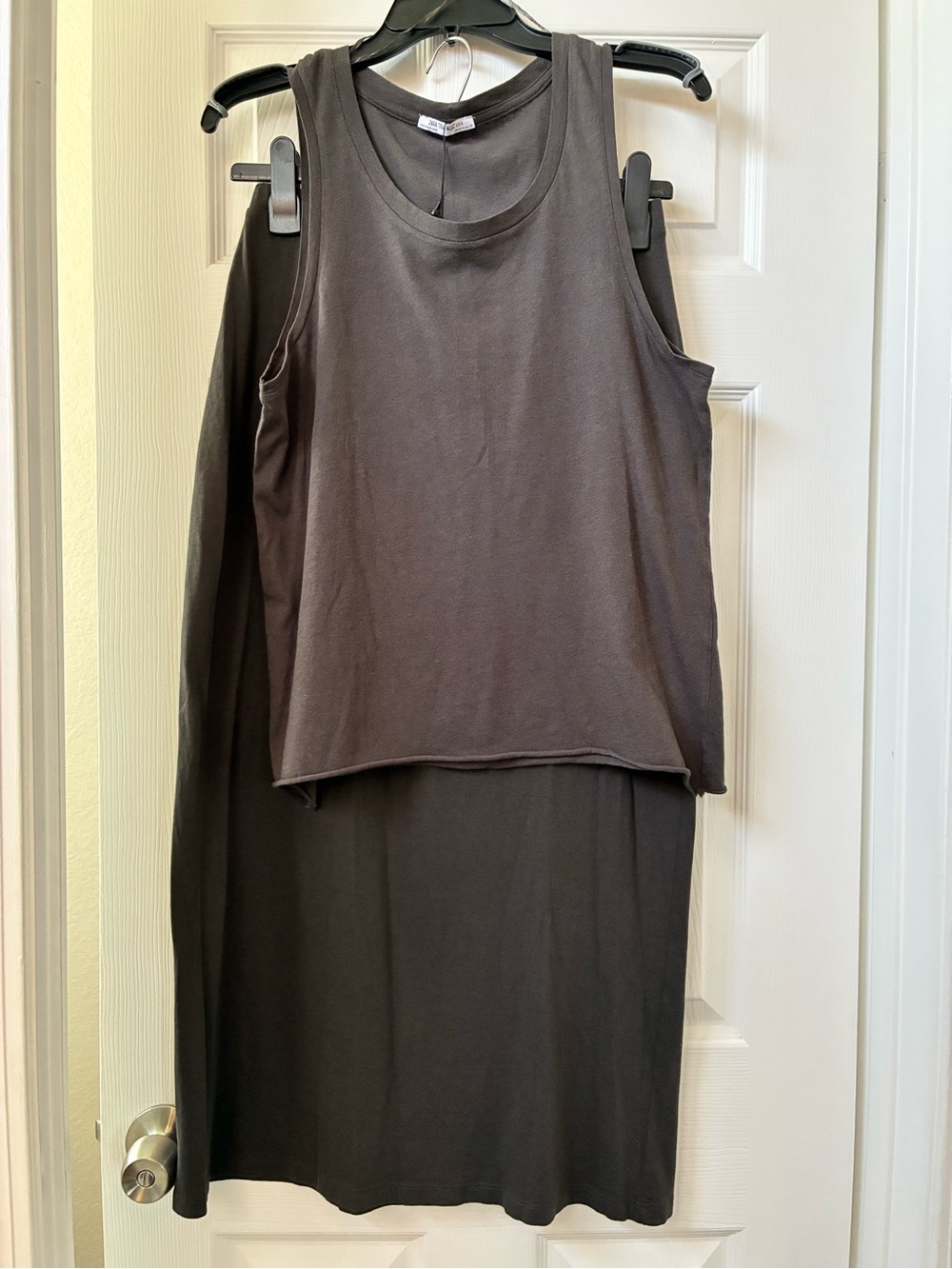 Zara Grey Tank and Matching Skirt Set